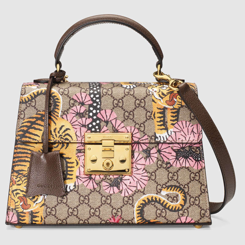 453188 K5P3G 9967 Gucci Padlock 孟加拉虎手提包- 米兰站