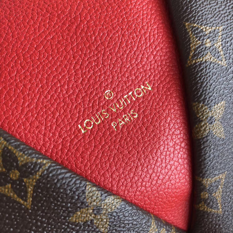 M43966 LV V Tote BB 手袋LV Monogram帆布老花女包LV女包樱桃红 M43966 LV V Tote BB 手袋LV Monogram帆布老花女包LV女包樱桃红