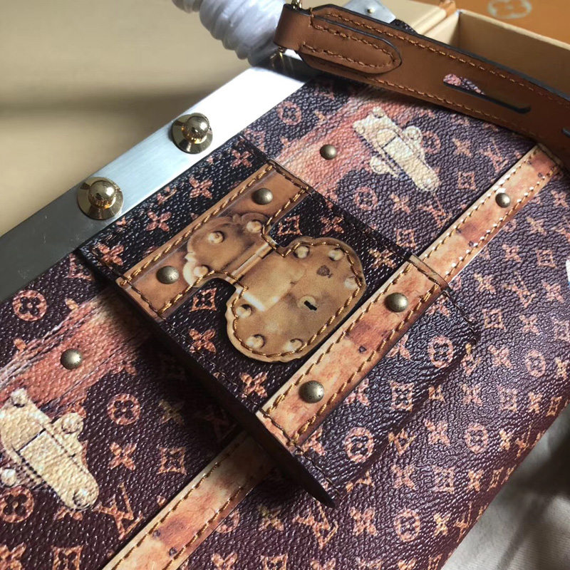 LOUIS VUITTON手袋 M44644 LV KEEPALL BANDOULIERE 50 手袋Monogram 丹宁布旅行袋赭