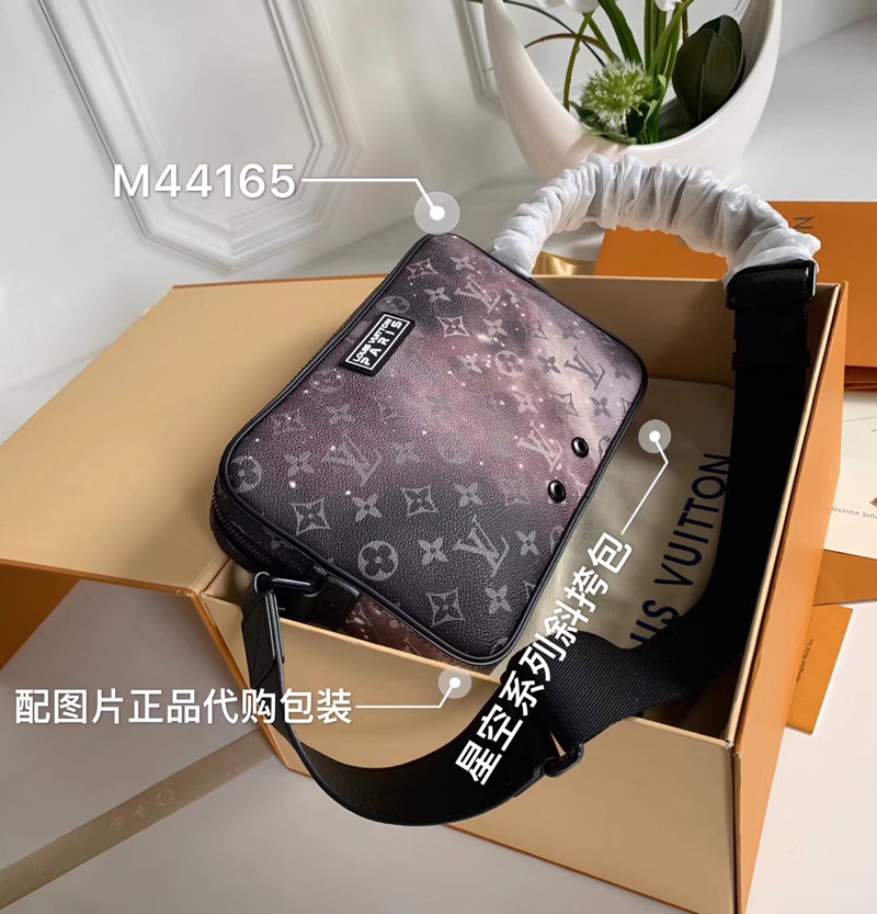LOUIS VUITTON Monogram Galaxy Alpha Messenger Shoulder Bag M44165