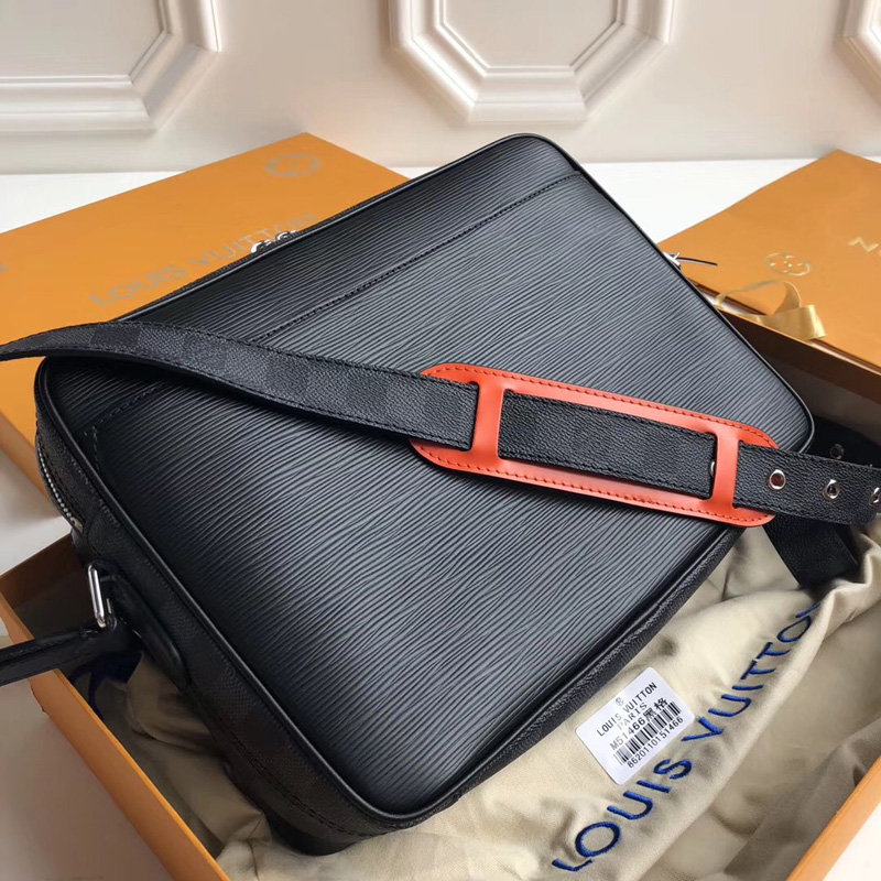M51466 LV Nil Slim 手袋LV男包Epi皮革配Damier Graphite帆布LV