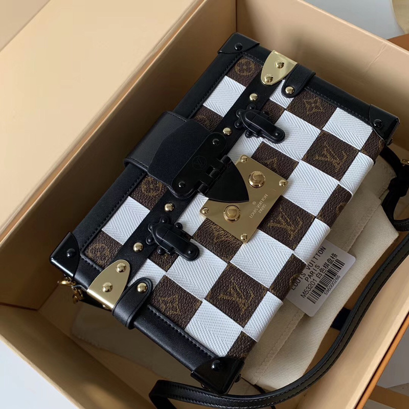 M53201 LV PETITE MALLE 手袋 Monogram 单色和双面帆布盒子 LV盒子包