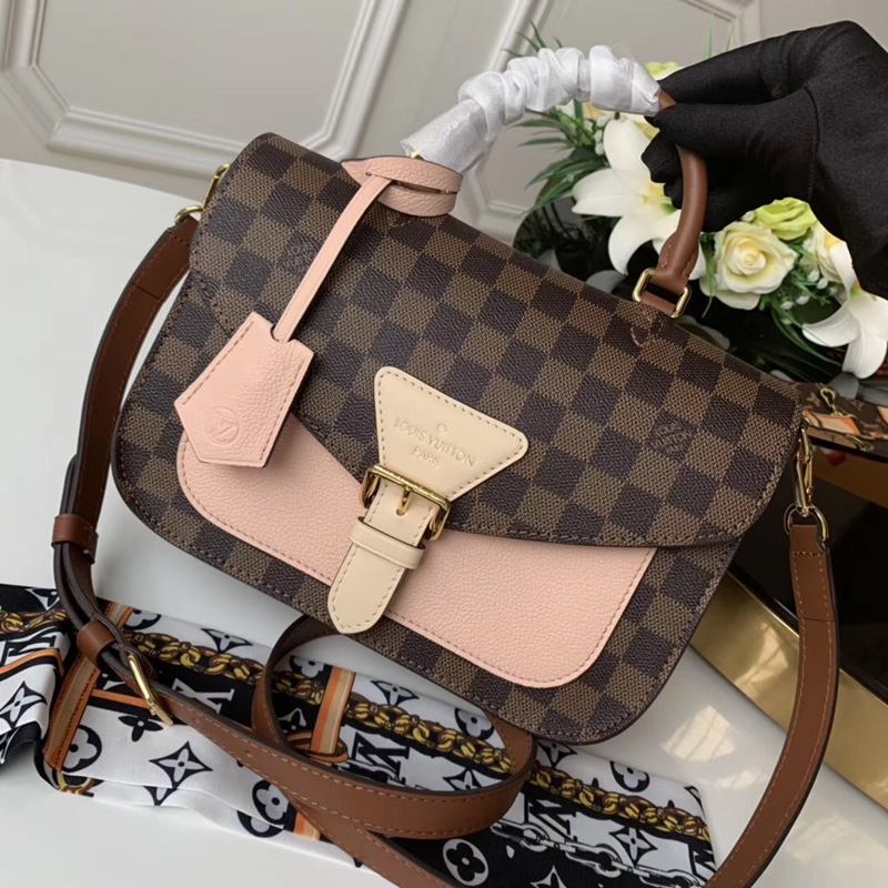 N40147 LV CROSSBODY 手袋Damier Ebene 涂层帆布女包LV女包粉色 N40147 LV CROSSBODY 手袋Damier Ebene 涂层帆布女包LV女包粉色