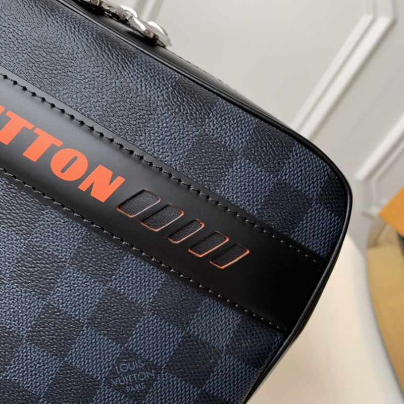 N60245 LV大号盥洗包 Damier Cobalt 帆布格仔手包 LV手包 蓝色