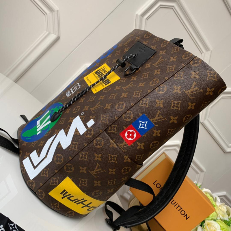M44615 LV CHALK 双肩包 Monogram老花1854印花图案 LV双肩包 LV背包