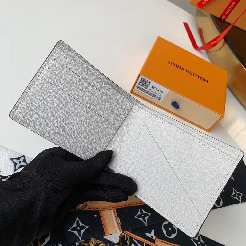 M67819 LV MULTIPLE 钱夹 Monogram White 帆布钱包 LV短夹 LV短款钱包 白色