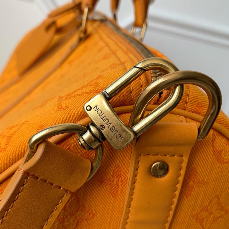 LOUIS VUITTON手袋 M44644 LV KEEPALL BANDOULIERE 50 手袋Monogram 丹宁布旅行袋赭
