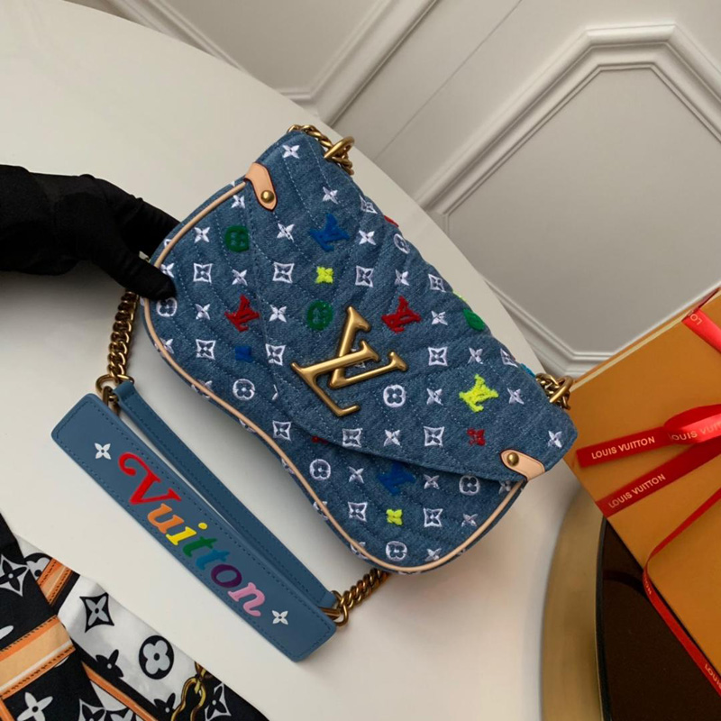 M53692 LV NEW WAVE 中号手袋Monogram 刺绣牛仔布女包- 米兰站