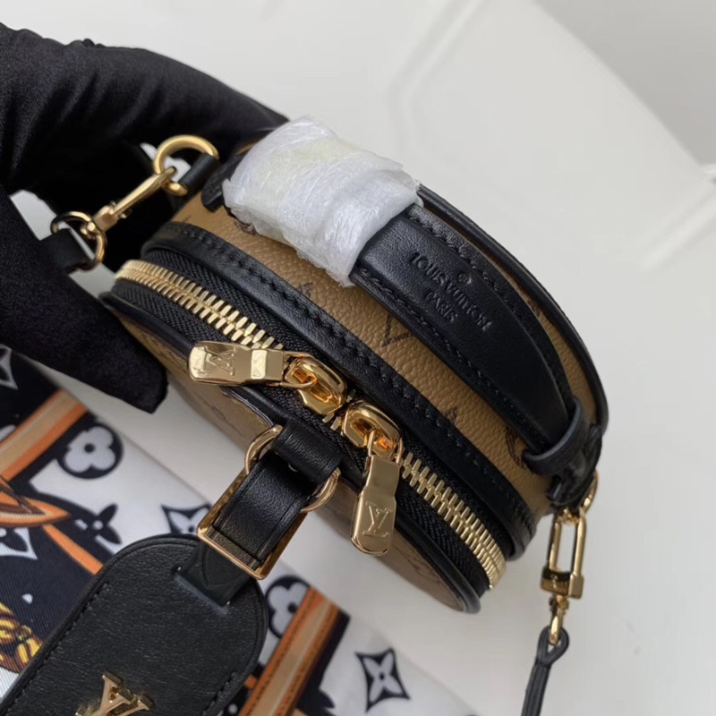 M68276 LV MINI BOITE CHAPEAU 手袋 Monogram Reverse 涂层 LV圆饼包