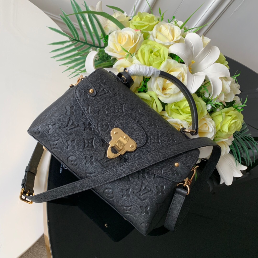 M53941 LV Georges BB手袋 Monogram Empreinte皮革压花女包 黑色