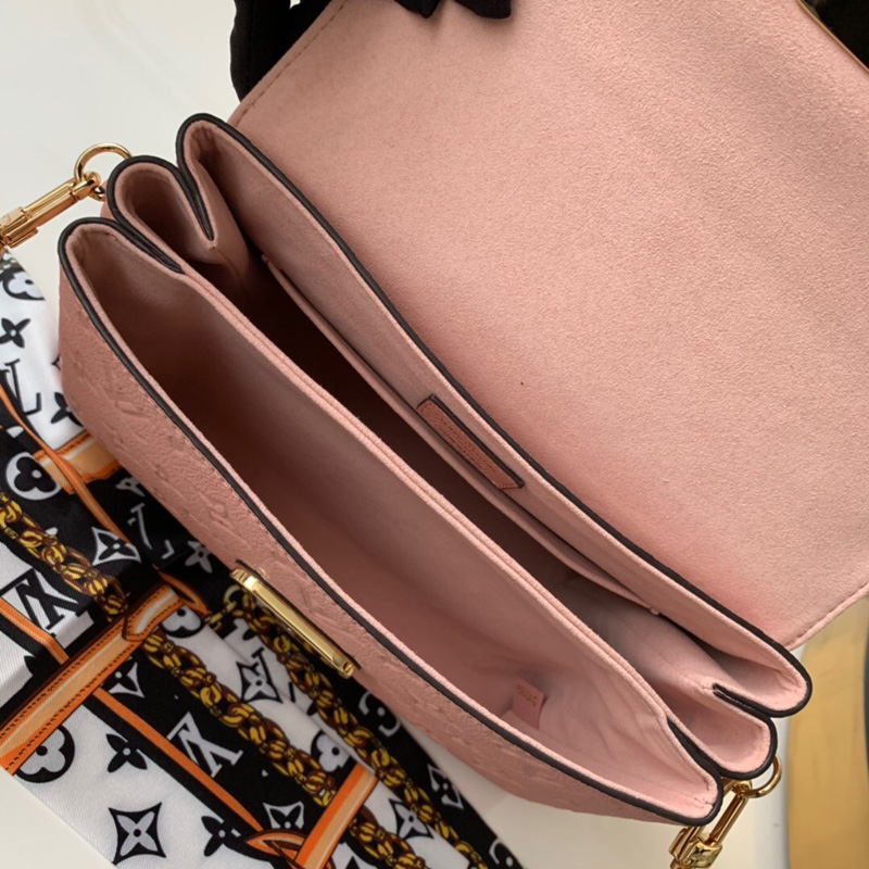M53942 LV Georges BB手袋 Monogram Empreinte皮革压花女包 粉色