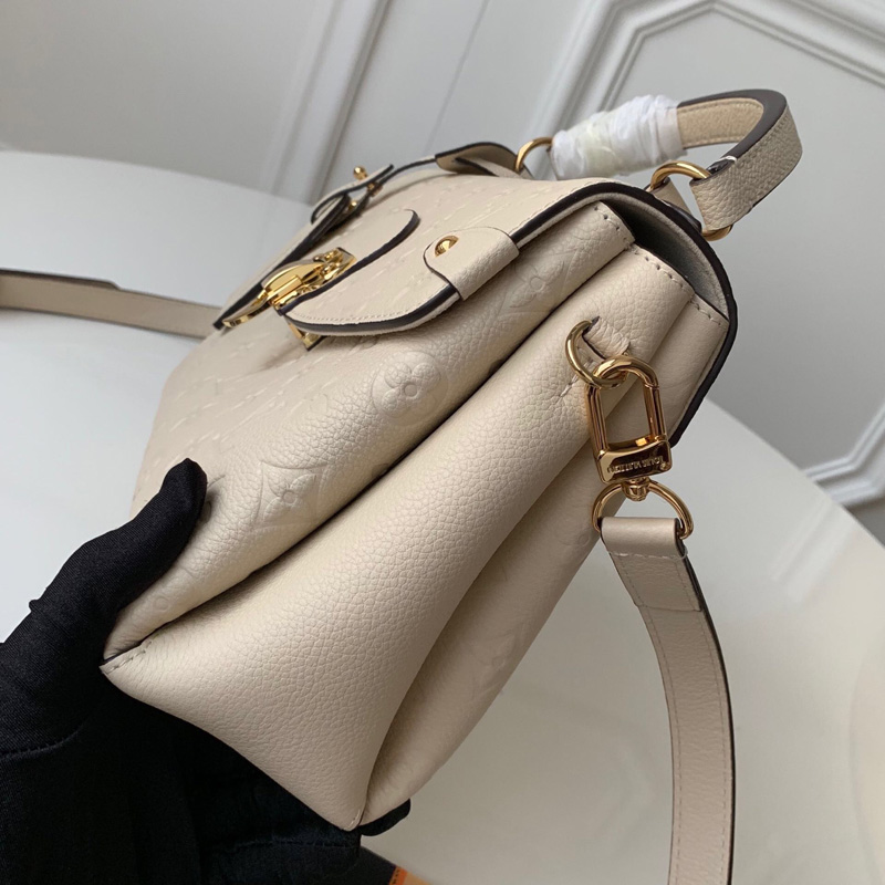 M53943 LV Georges BB手袋 Monogram Empreinte皮革压花女包 白色