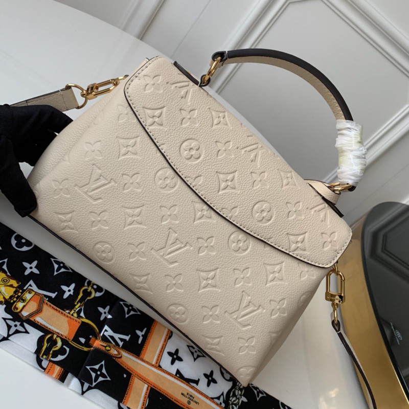 M53943 LV Georges BB手袋 Monogram Empreinte皮革压花女包 白色