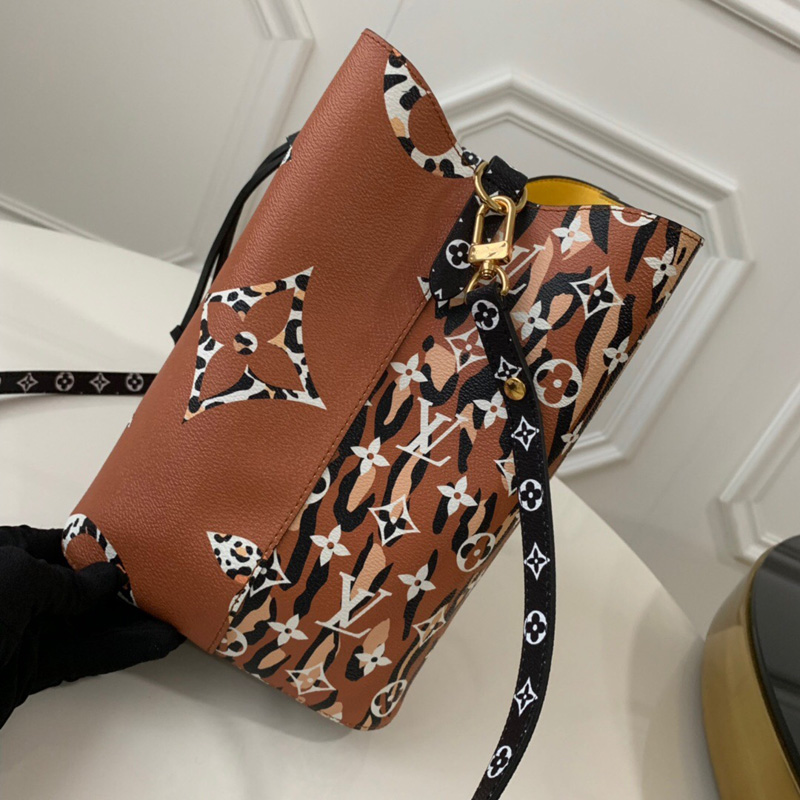 M44717 LV NEONOE 手袋Monogram 帆布动物花纹女包LV水桶包焦糖色