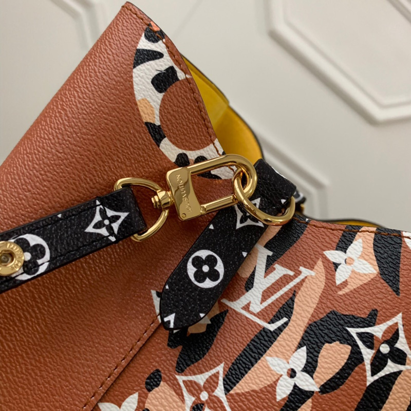 M44717 LV NEONOE 手袋Monogram 帆布动物花纹女包LV水桶包焦糖色