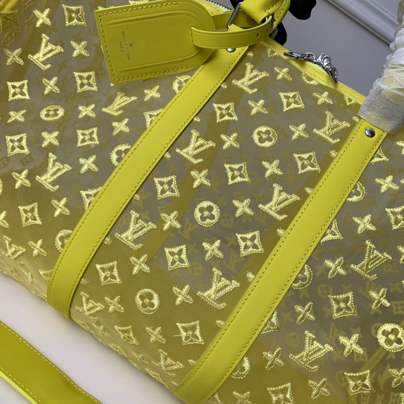 Louis+Vuitton+Virgil+Abloh+Keepall+50+Travel+Bag+M55380+Yellow+