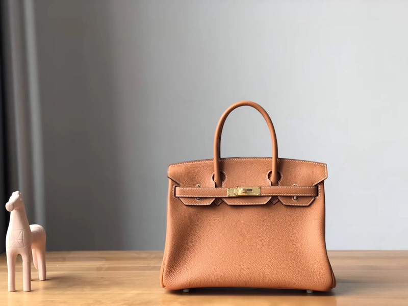 Hermes Birkin系列爱马仕铂金包纯手工定制版30cm TOGO皮棕色- 米兰站