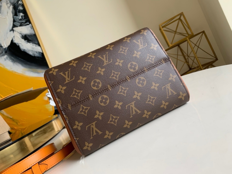 M45376 LV FOLD TOTE 中号手袋Monogram 帆布配小牛皮女包奶白色