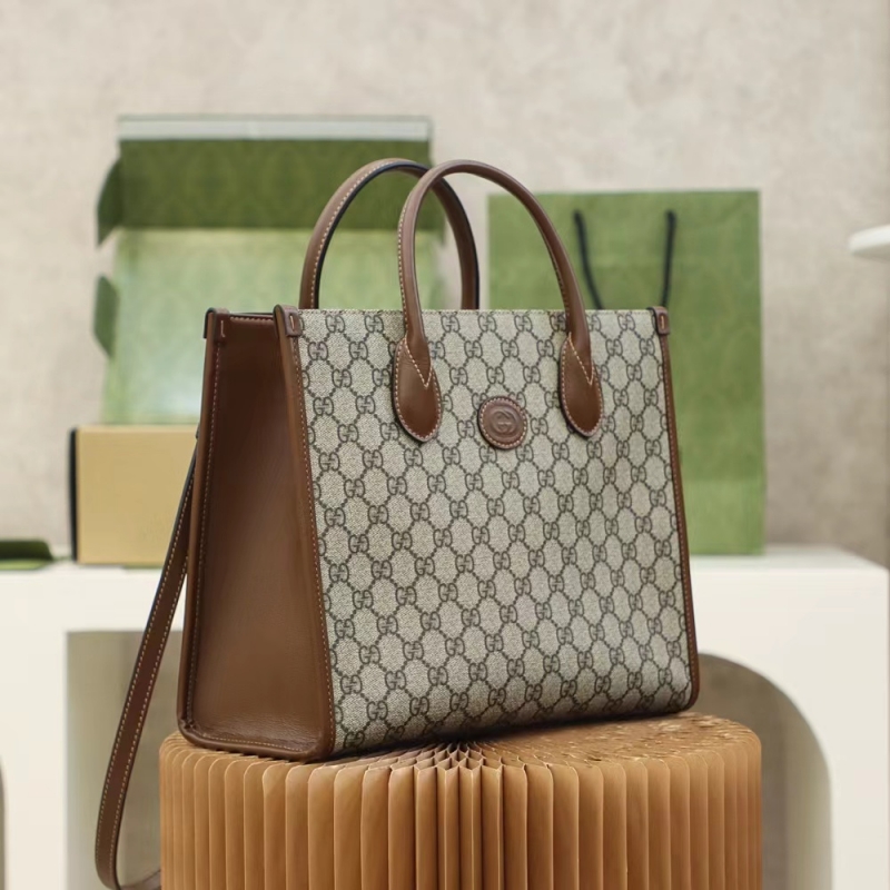 659983 Gucci GG Retro系列小号托特包Gucci男女通用托特包乌木色