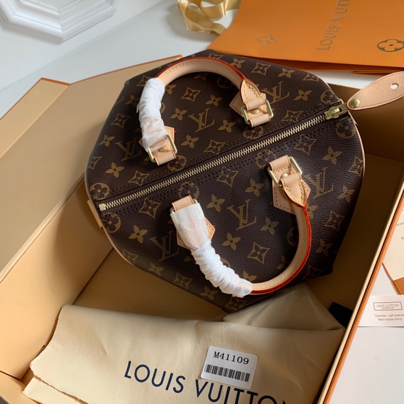 M41109 LV Speedy 25 手袋（无肩带）Monogram 涂层帆布LV枕头包- 米兰站