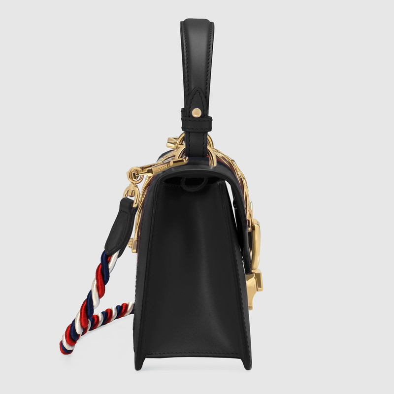 470270 D4ZAG 8015 GUCCI Sylvie 系列皮革迷你手袋黑色- 米兰站