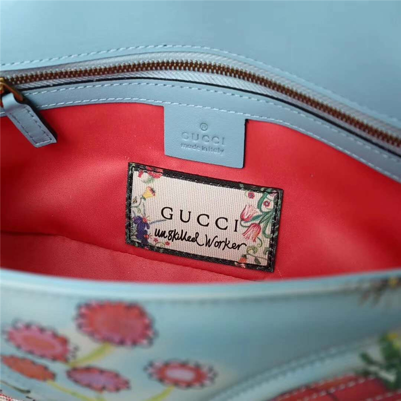 443497 GUCCI Unskilled Worker GG Marmont系列彩绘印花肩背包