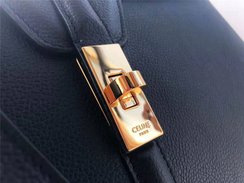 Celine包包 赛琳女负 19新款 金属锁扣 中号小牛皮包 Celine手提包女包