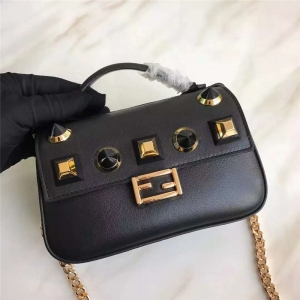 FENDI 1765 17¿СţƤɫí ˫MICRO BAGUETTE  ˫F ɫڽí