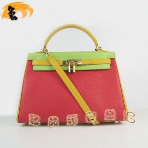 6108  HermesŮ  б Hermes Kelly Bag ɫ֦ ̻ɫ