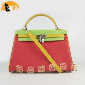 6108  HermesŮ  б Hermes Kelly Bag ɫ֦ ̻ɫ