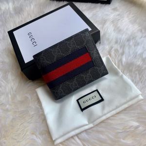 408827 Gucci GG Supreme Web˫GƤ֯pvcˮ϶̿Ǯ̼