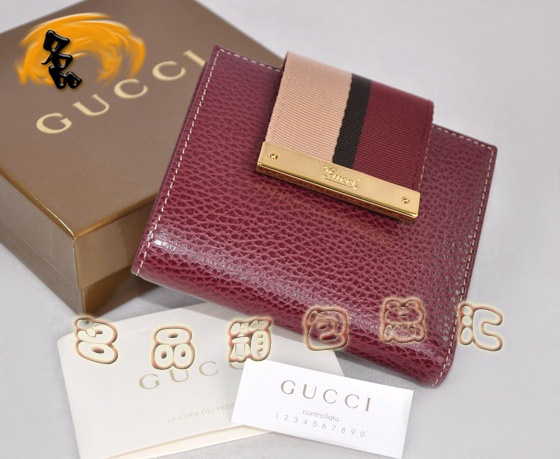 185931 GucciǮ GucciڸߵţƤ֦ŮʿǮ Gucci̿Ǯ ɫ