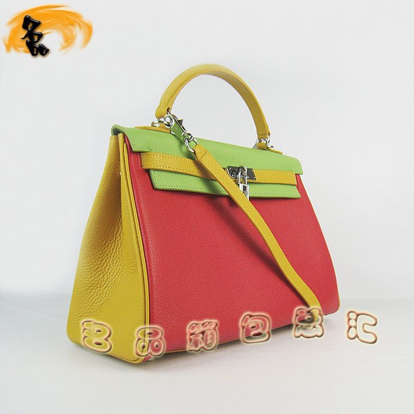 6108  HermesŮ  б Hermes Kelly Bag ɫ֦ ̻ɫ