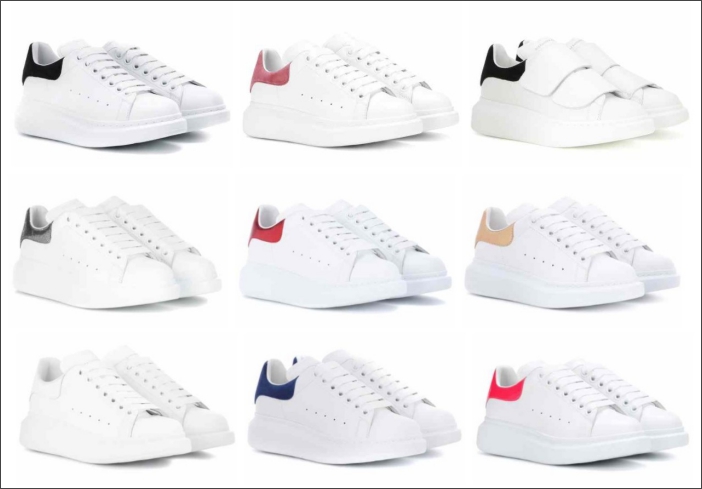 开箱2024最流行的小白鞋Alexander McQueen sneaker厚底小白鞋！