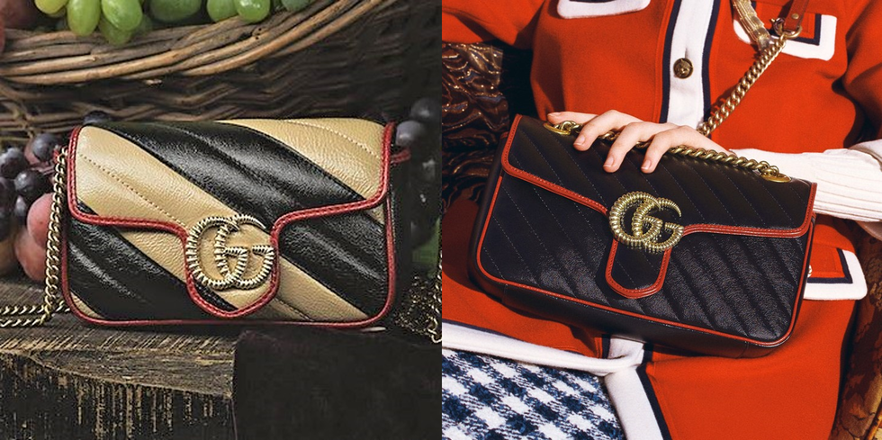这只新款Gucci GG Marmont双色拼接包，让你的时尚走的比别人前面！