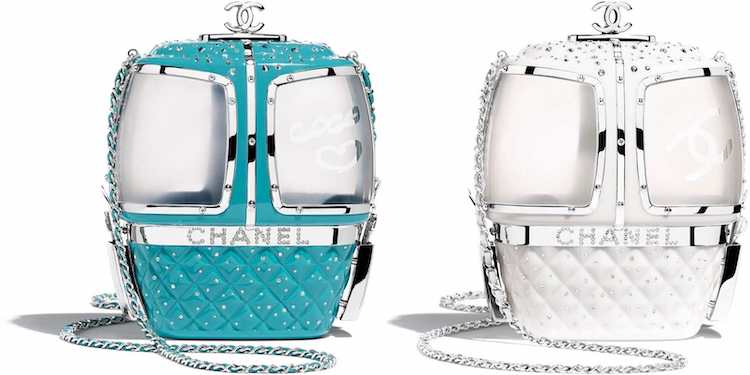 老佛爷最后作品Chanel2019 年秋冬纯白与湖水绿设计“缆车包”登场！