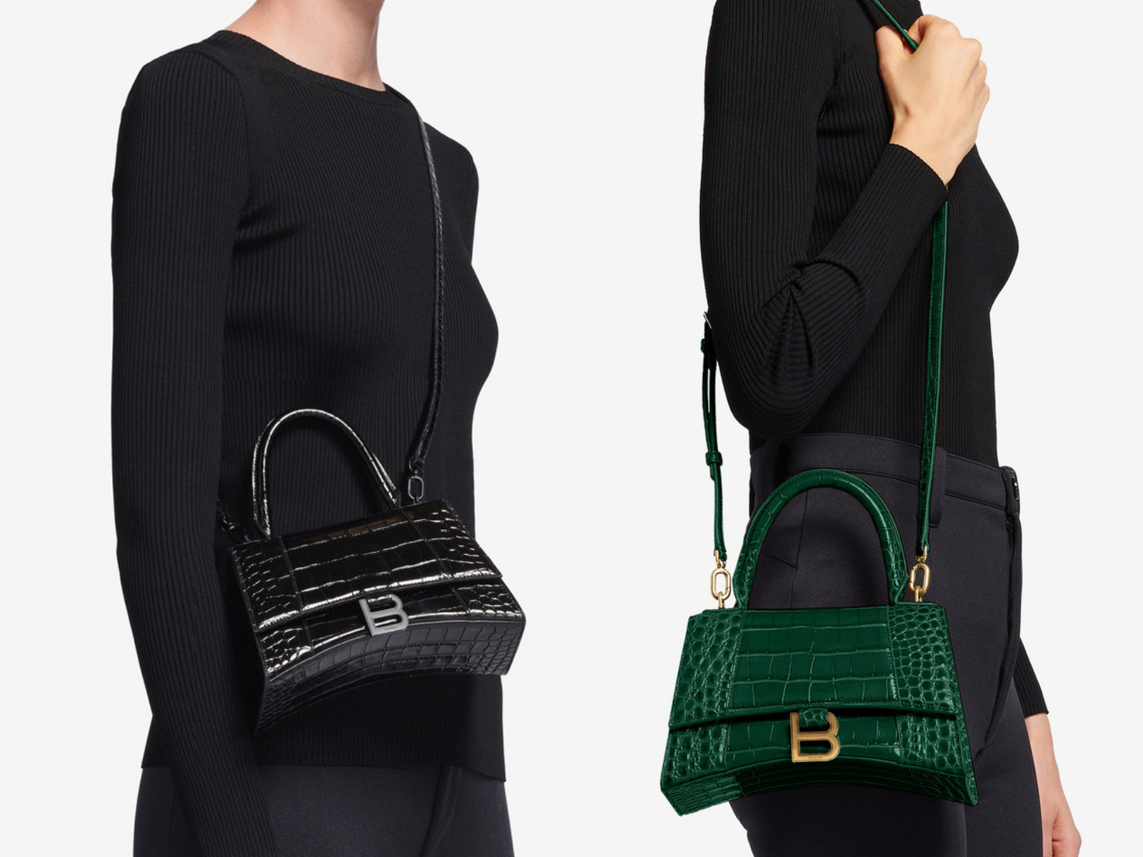 巴黎世家BALENCIAGA沙漏包2024春夏墨绿新色太烧！