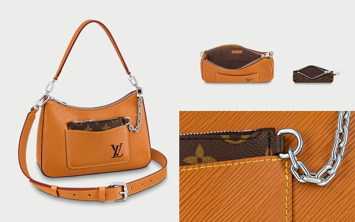 LV官网新热款二合一小包包两款背带+老花小袋，手机皮夹同步装！