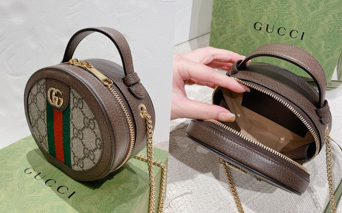 Gucci Ophidia系列圆饼包细节图，Gucci圆饼包值得买吗？