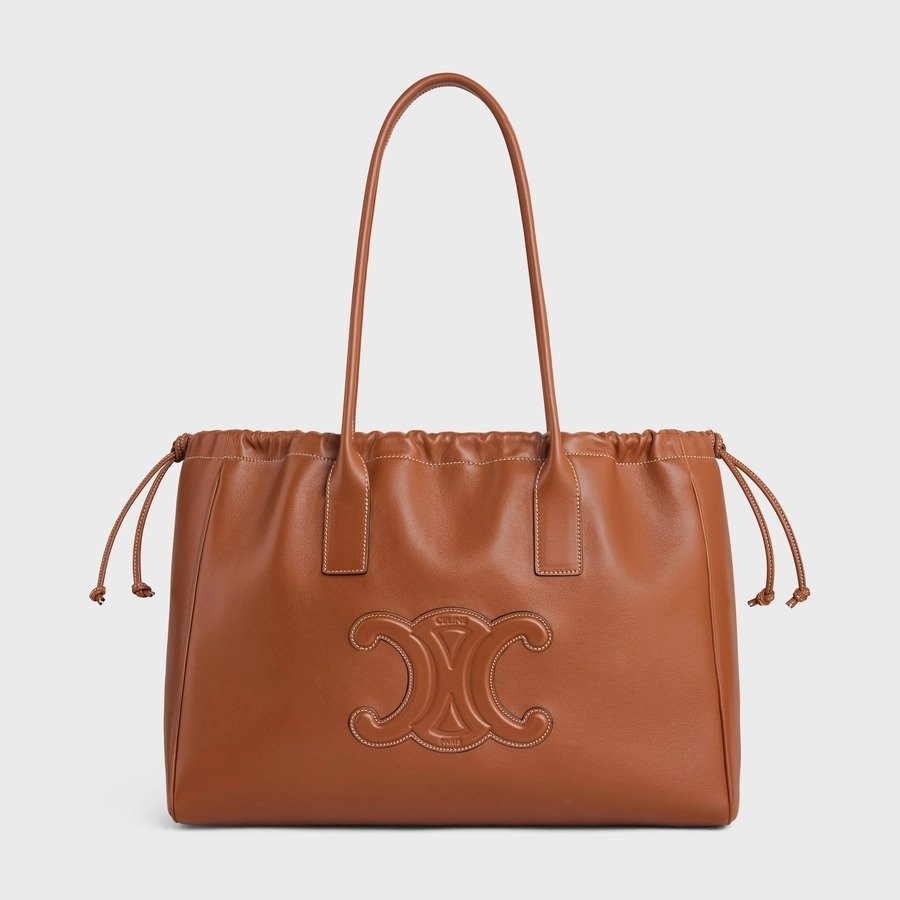 CELINE Cabas Drawstring Cuir Triomphe